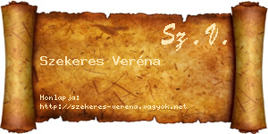 Szekeres Veréna névjegykártya